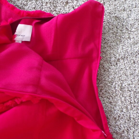 Cinq a sept silk ruffle dress 4 - Picture 8 of 13